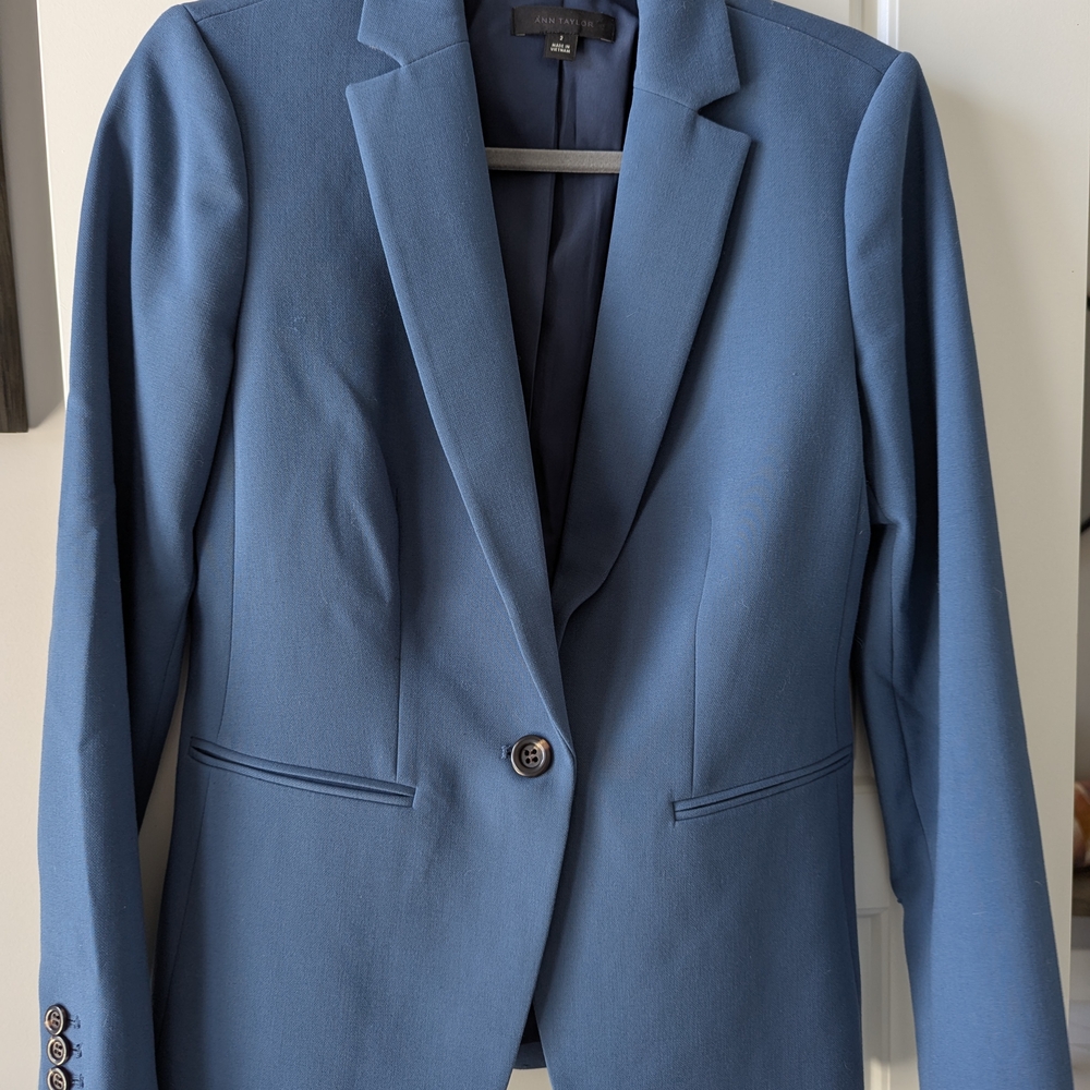 Ann Taylor Blue Blazer Jacket